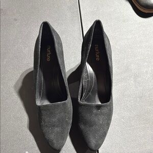 Nurture by Lamaze Black Heels with Suede Texture